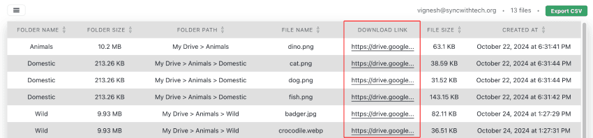 list of google drive download links