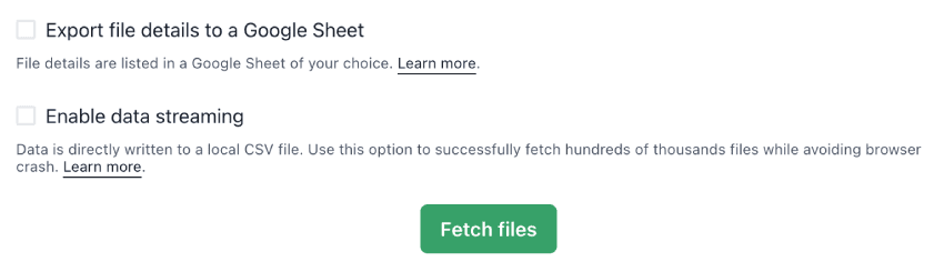 fetch files drive-explorer